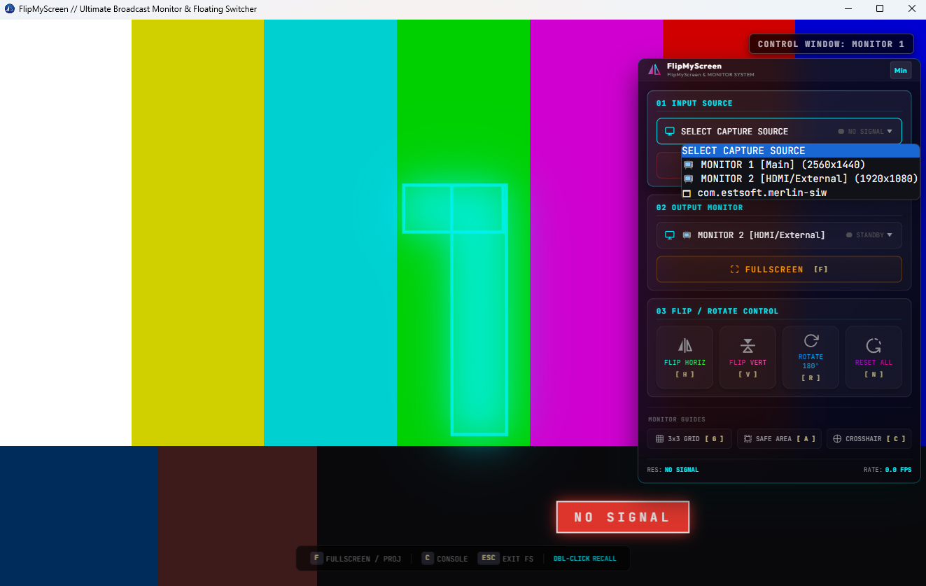 Select source menu